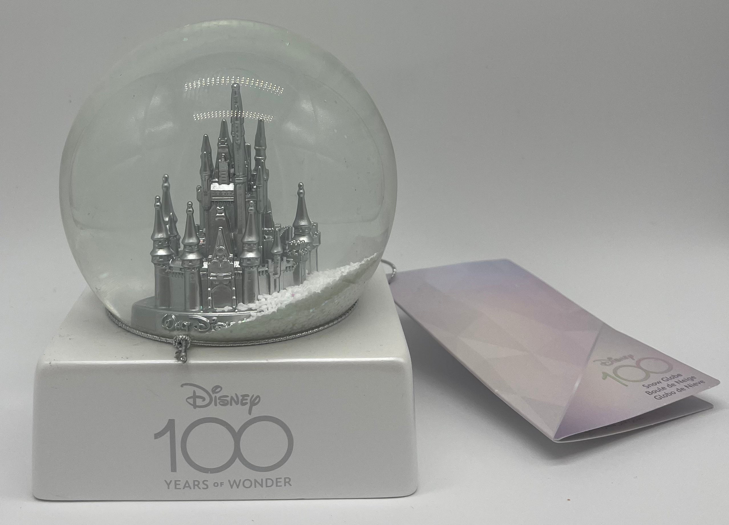 Disney Cinderella Castle Snowglobe 100 Years of Wonder Walt Disney