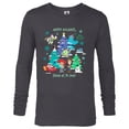 thumbnail image 1 of Disney 100 and Pixar Christmas Happy Holidays from Us to You - Long Sleeve T-Shirt for Men - Customized-Charcoal Heather, 1 of 5