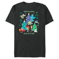 thumbnail image 1 of Disney 100 and Pixar Christmas Happy Holidays from Us to You - Short Sleeve Blended T-Shirt for Adults - Customized-Dark Heather, 1 of 5