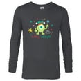 thumbnail image 1 of Disney 100 and Pixar Monsters, Inc. Merry & Bright Christmas - Long Sleeve T-Shirt for Men - Customized-Charcoal Heather, 1 of 5