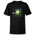 thumbnail image 1 of Disney 100 and Pixar Monsters, Inc. Merry & Bright Christmas - Short Sleeve T-Shirt for Kids - Customized-Black, 1 of 5