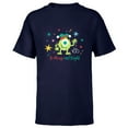 thumbnail image 1 of Disney 100 and Pixar Monsters, Inc. Merry & Bright Christmas - Short Sleeve T-Shirt for Kids - Customized-Navy, 1 of 5
