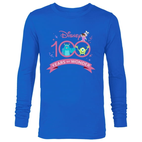 Disney 100 and Pixar’s Monsters Inc 100 Years of Wonder D100 - Long Sleeve T-Shirt for Men - Customized-Navy