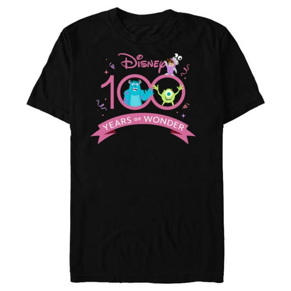 Disney 100 and Pixar’s Monsters Inc 100 Years of Wonder D100 - Short Sleeve Blended T-Shirt for Adults - Customized-Black
