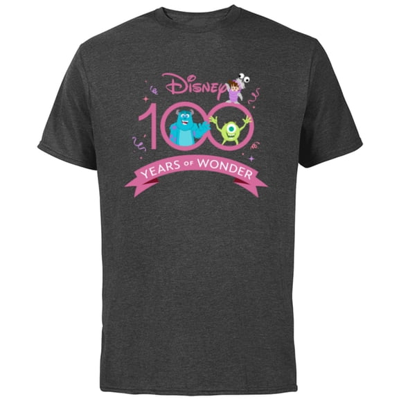 Disney 100 and Pixar’s Monsters Inc 100 Years of Wonder D100 - Short Sleeve Cotton T-Shirt for Adults - Customized-Charcoal