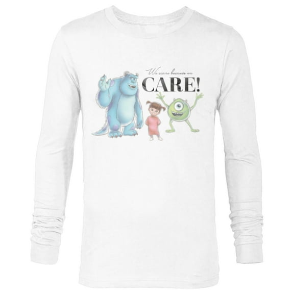 Disney 100 and Pixar’s Monsters Inc We Scare Because We Care - Long Sleeve T-Shirt for Men - Customized-White