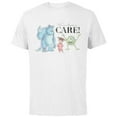 thumbnail image 1 of Disney 100 and Pixar’s Monsters Inc We Scare Because We Care - Short Sleeve Cotton T-Shirt for Adults - Customized-White, 1 of 5
