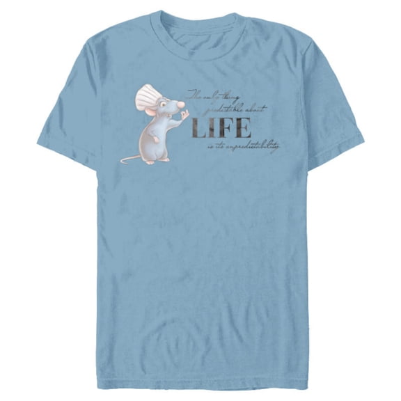 Disney 100 and Pixar’s Ratatouille Remy Unpredictable Life - Short Sleeve Blended T-Shirt for Adults - Customized-Ocean Blue