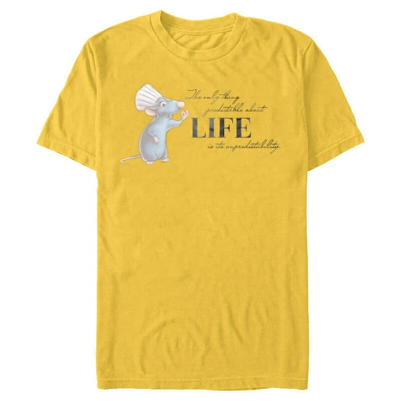 Disney 100 and Pixar’s Ratatouille Remy Unpredictable Life - Short Sleeve Blended T-Shirt for Adults - Customized-Yellow