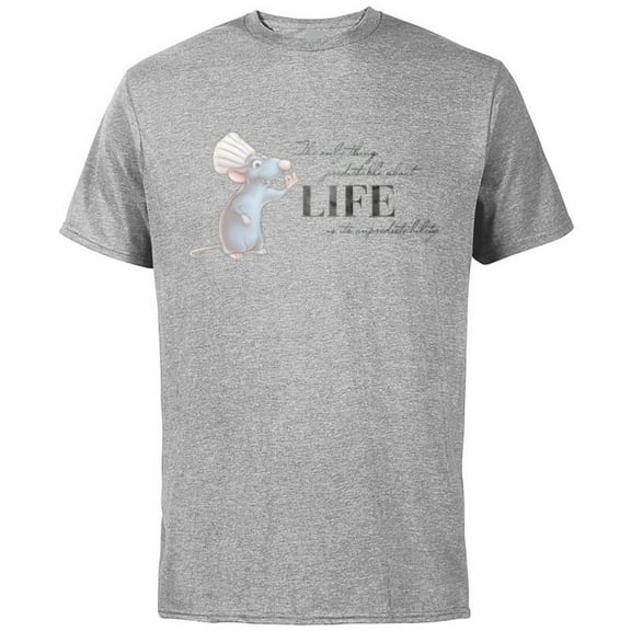 Disney 100 and Pixar’s Ratatouille Remy Unpredictable Life - Short Sleeve Cotton T-Shirt for Adults - Customized-Athletic Heather