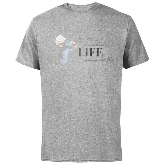 Disney 100 and Pixar’s Ratatouille Remy Unpredictable Life - Short Sleeve Cotton T-Shirt for Adults - Customized-Athletic Heather