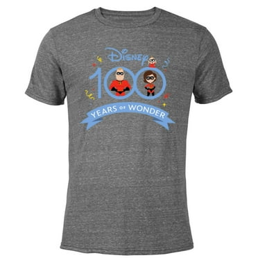Disney 100 and Pixar’s The Incredibles 100 Years of Wonder - Short Sleeve Blended T-Shirt for Adults - Customized-Dark Heather