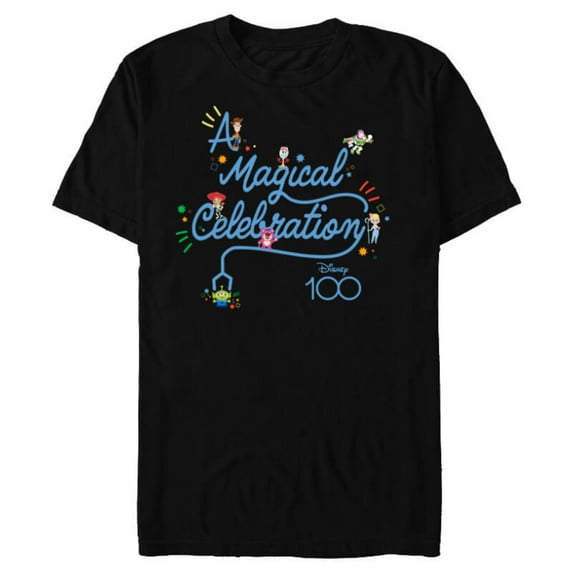 Disney 100 and Pixar’s Toy Story A Magical Celebration D100 - Short Sleeve Blended T-Shirt for Adults - Customized-Black