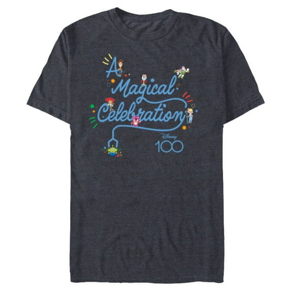 Disney 100 and Pixar’s Toy Story A Magical Celebration D100 - Short Sleeve Blended T-Shirt for Adults - Customized-Navy Heather