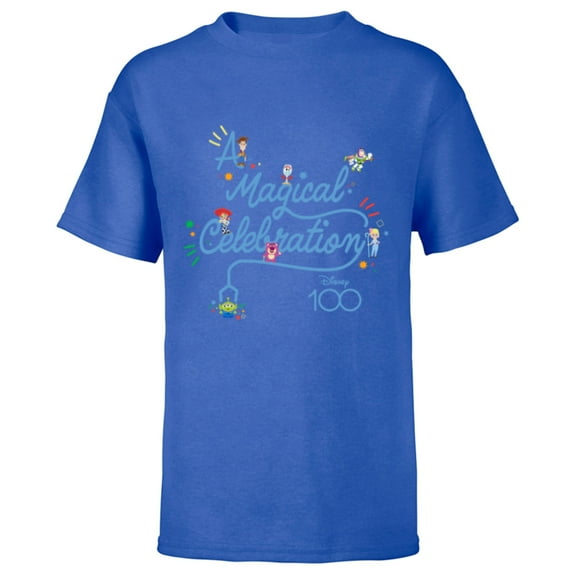 Disney 100 and Pixar’s Toy Story A Magical Celebration D100 - Short Sleeve T-Shirt for Kids - Customized-Royal