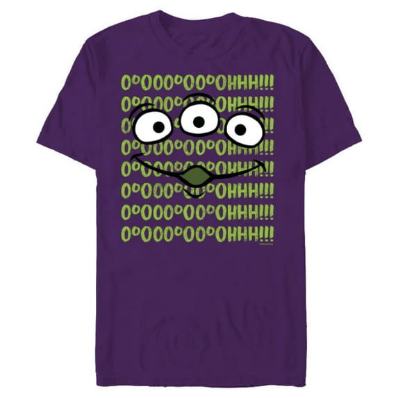 Disney 100 and Pixar’s Toy Story Alien Face Ooooh D100 - Short Sleeve Blended T-Shirt for Adults - Customized-Purple