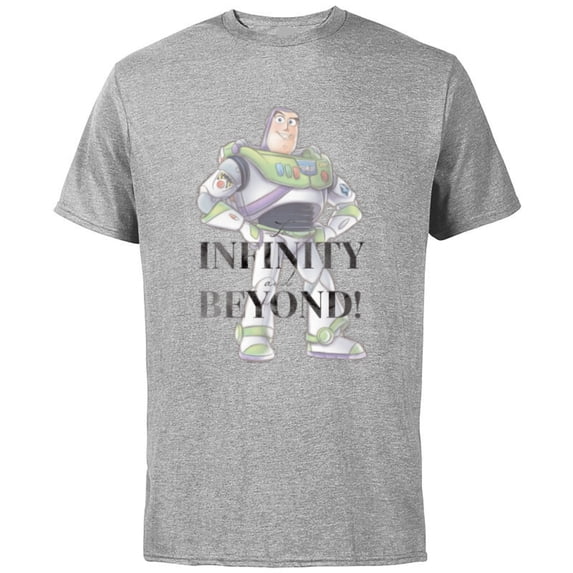 Disney 100 and Pixar’s Toy Story Buzz Lightyear To Infinity - Short Sleeve Cotton T-Shirt for Adults - Customized-Athletic Heather