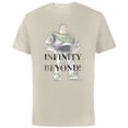 thumbnail image 1 of Disney 100 and Pixar’s Toy Story Buzz Lightyear To Infinity - Short Sleeve Cotton T-Shirt for Adults - Customized-Natural, 1 of 5