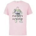 thumbnail image 1 of Disney 100 and Pixar’s Toy Story Buzz Lightyear To Infinity - Short Sleeve Cotton T-Shirt for Adults - Customized-Soft Pink, 1 of 5