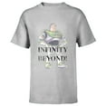thumbnail image 1 of Disney 100 and Pixar’s Toy Story Buzz Lightyear To Infinity - Short Sleeve T-Shirt for Kids - Customized-Athletic Heather, 1 of 5