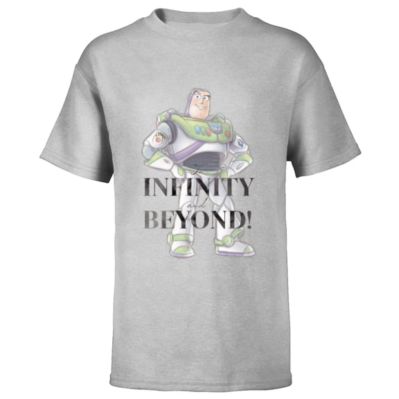Disney 100 and Pixar’s Toy Story Buzz Lightyear To Infinity - Short Sleeve T-Shirt for Kids - Customized-Athletic Heather