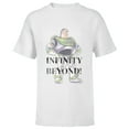 thumbnail image 1 of Disney 100 and Pixar’s Toy Story Buzz Lightyear To Infinity - Short Sleeve T-Shirt for Kids - Customized-White, 1 of 5