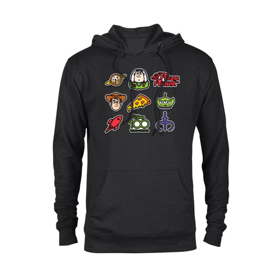 Disney 100 and Pixar’s Toy Story Stickers D100 - Pullover Hoodie for Adults - Customized-Black