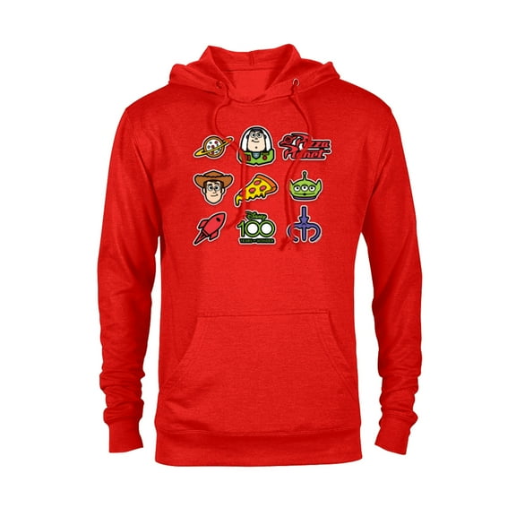 Disney 100 and Pixar’s Toy Story Stickers D100 - Pullover Hoodie for Adults - Customized-Red