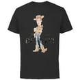 thumbnail image 1 of Disney 100 and Pixar’s Toy Story Woody My Favorite Deputy - Short Sleeve Cotton T-Shirt for Adults - Customized-Black, 1 of 5