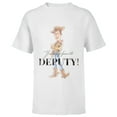 thumbnail image 1 of Disney 100 and Pixar’s Toy Story Woody My Favorite Deputy - Short Sleeve T-Shirt for Kids - Customized-White, 1 of 5