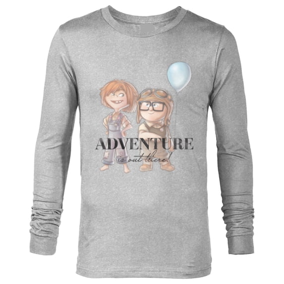 Disney 100 and Pixar’s Up Carl Ellie Adventure is Out There - Long Sleeve T-Shirt for Men - Customized-Athletic Heather