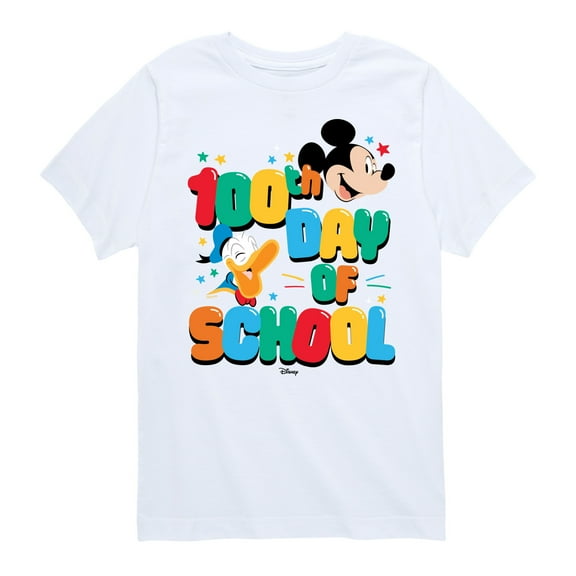 Disney - 100Th Day Of School - Toddler And Youth Short Sleeve Graphic T-Shirt
