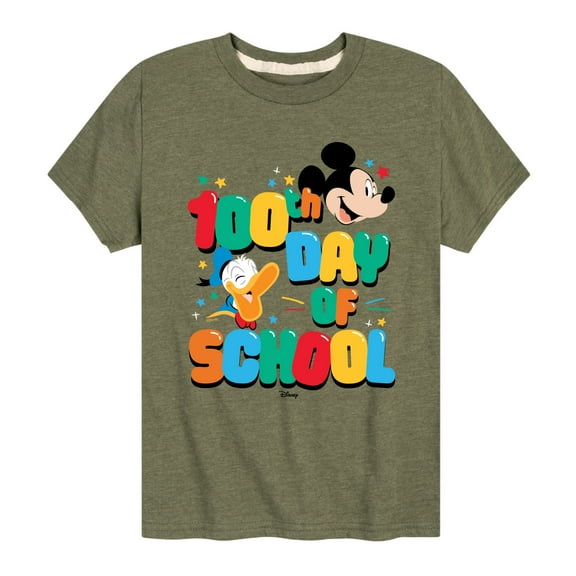 Disney - 100Th Day Of School - Toddler And Youth Short Sleeve Graphic T-Shirt