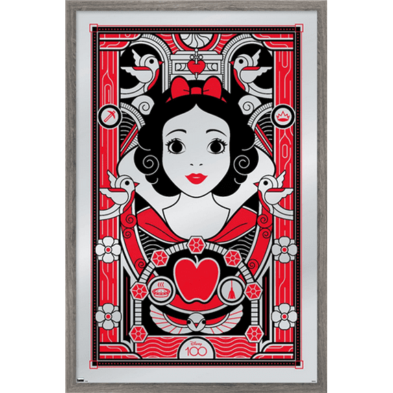 Disney 100th Anniversary - Deco-Luxe Snow White Wall Poster, 14.725" x 22.375" Framed
