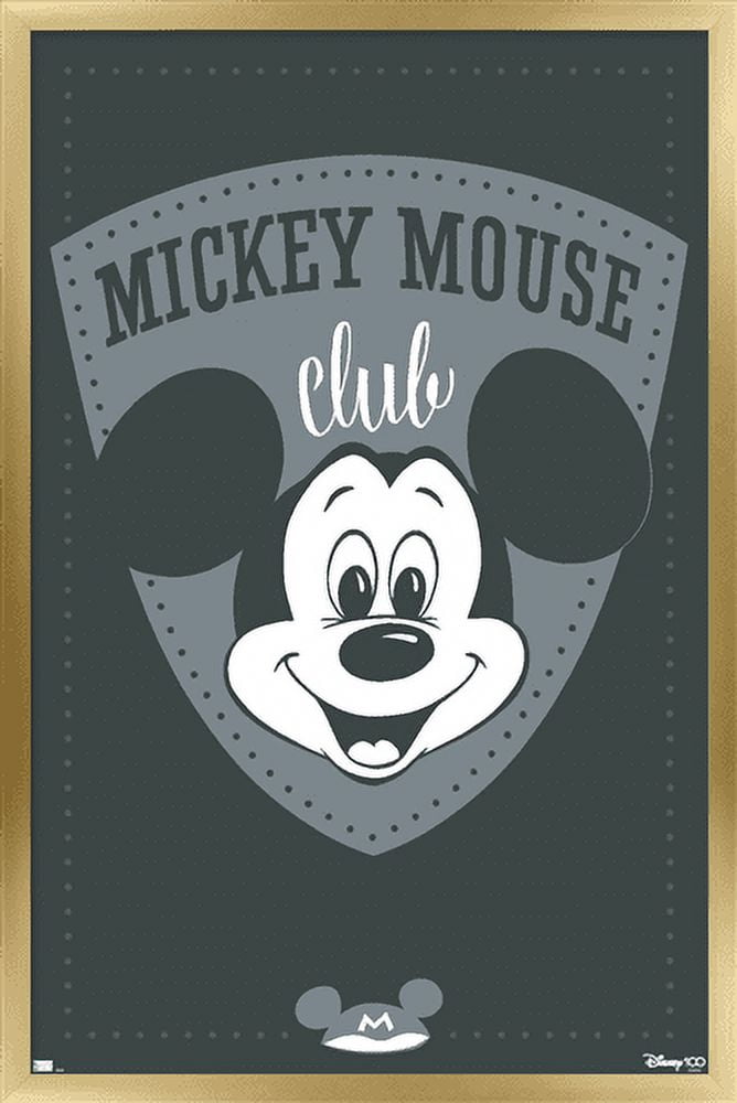 Disney 100th Anniversary - Mickey Mouse Club Wall Poster, 22.375" x 34" Framed