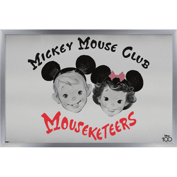 Disney 100th Anniversary - Mouseketeers Wall Poster, 22.375" x 34" Framed
