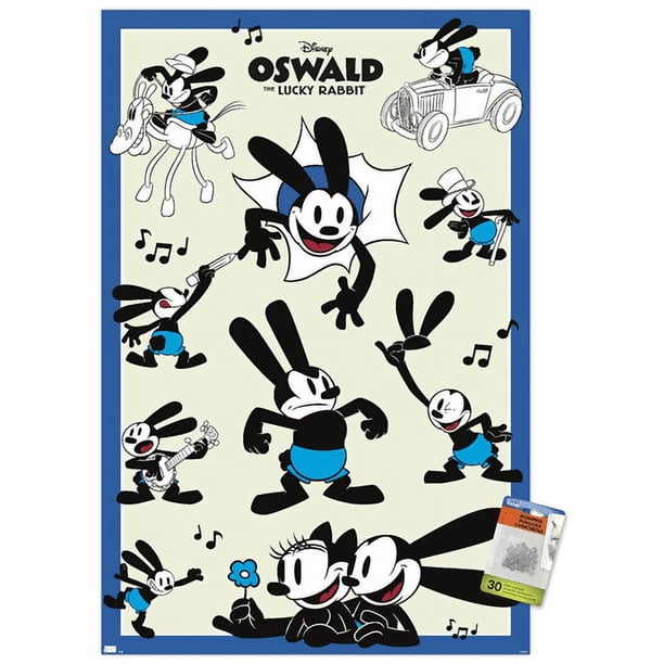 Disney 100th Anniversary - Oswald The Lucky Rabbit Wall Poster