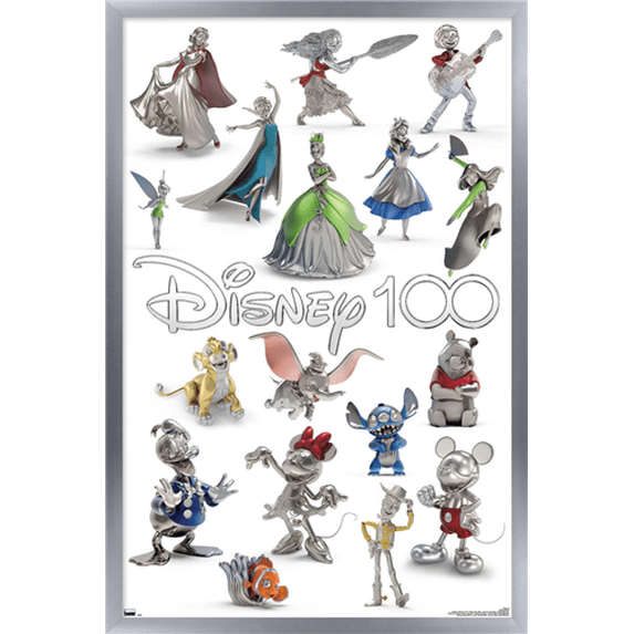 Disney 100th Anniversary - Platinum Wall Poster, 22.375" x 34" Framed