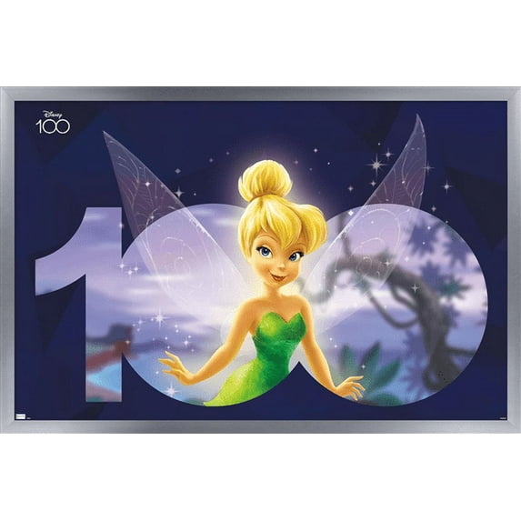 Disney 100th Anniversary - Tinker Bell Wall Poster, 22.375" x 34" Framed