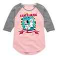thumbnail image 1 of Disney - 101 Dalmatians Animated - Brothers Make the Best Friends - Toddler And Youth Girls Raglan Graphic T-Shirt, 1 of 3