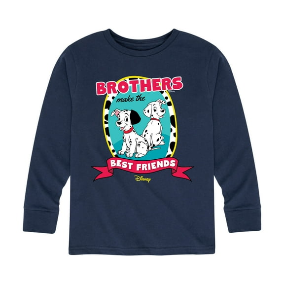 Disney - 101 Dalmatians Animated - Brothers Make the Best Friends - Toddler And Youth Long Sleeve Graphic T-Shirt