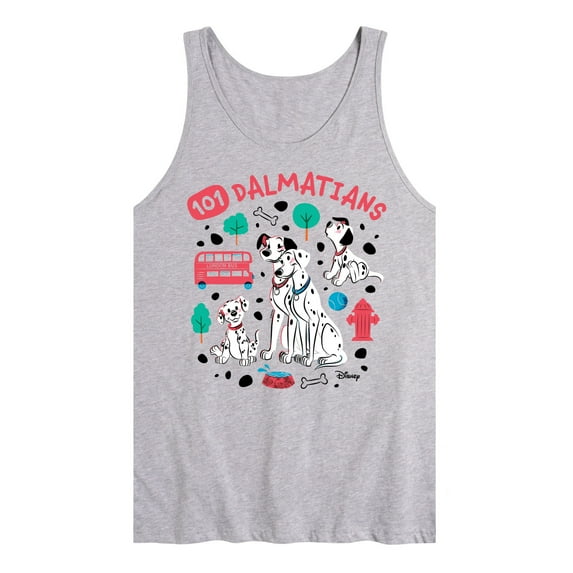 Disney - 101 Dalmatians Animated - Collage of Dalmatian Family - Men's Jersey Tank Top