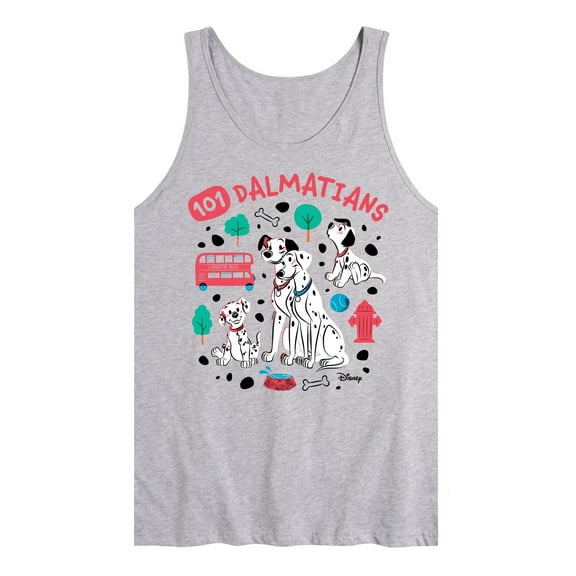 Disney - 101 Dalmatians Animated - Collage of Dalmatian Family - Men's Jersey Tank Top