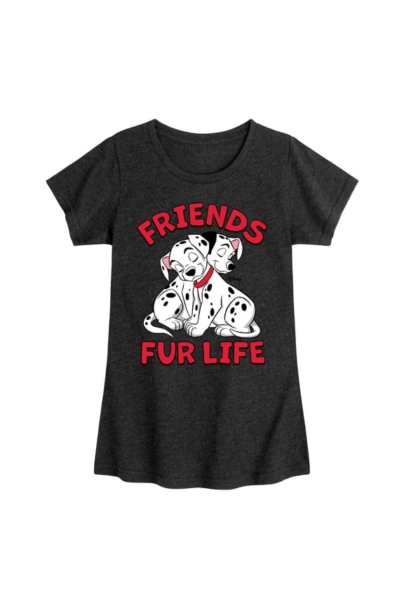 - 101 Dalmatians Animated - Friends FUR Life - Toddler And Youth Girls Short Sleeve Graphic T-Shirt