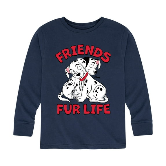 Disney - 101 Dalmatians Animated - Friends FUR Life - Toddler And Youth Long Sleeve Graphic T-Shirt