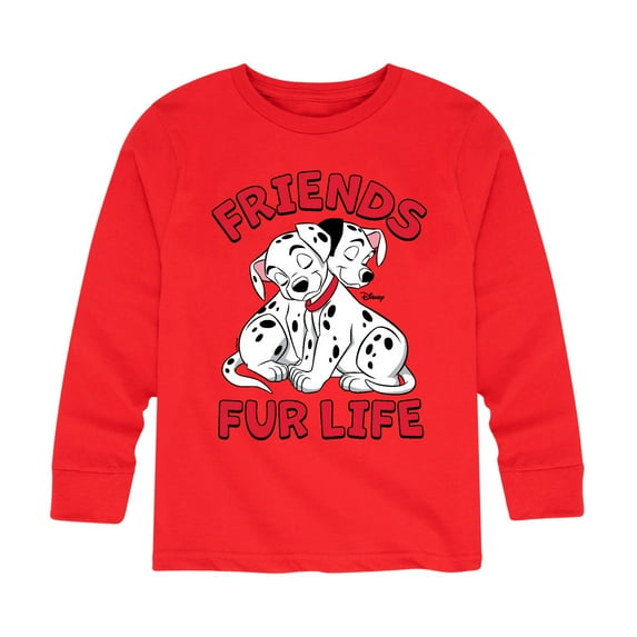 Disney - 101 Dalmatians Animated - Friends FUR Life - Toddler And Youth Long Sleeve Graphic T-Shirt