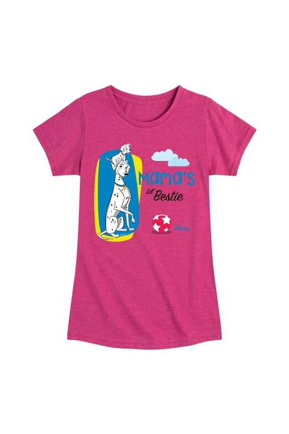 Disney - 101 Dalmatians Animated - Mommy's Lil Bestie - Toddler And Youth Girls Short Sleeve Graphic T-Shirt