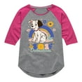 thumbnail image 1 of Disney - 101 Dalmatians Animated - Spring Flowers - Toddler And Youth Girls Raglan Graphic T-Shirt, 1 of 4