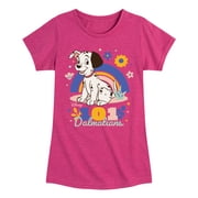 Disney - 101 Dalmatians Animated - Spring Flowers - Toddler And Youth Girls Short Sleeve Graphic T-Shirt