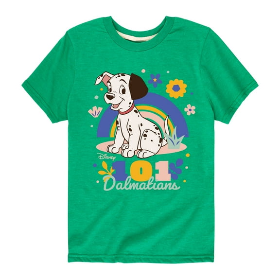 Disney - 101 Dalmatians Animated - Spring Flowers - Youth Short Sleeve Graphic T-Shirt